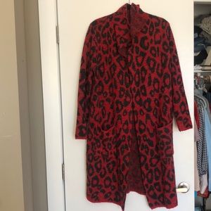 Cheetah print cardigan